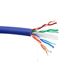BOBINA CABLE RED U UTP CAT 6A PHASAK 305M AZUL