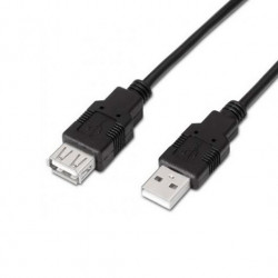CABLE EXTENSOR USBA 20 A USBA 20 AISENS 18M NEGRO