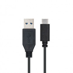 CABLE USBA 31 A USBC 31 NANOCABLE 1M NEGRO