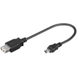 CABLE USBA 20 A MINI USBB 20 GOOBAY 02M NEGRO