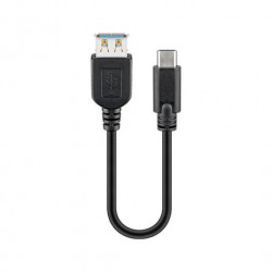 CABLE USBA 30 A USBC 30 GOOBAY 02M NEGRO