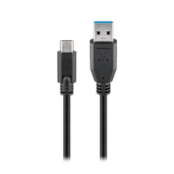 CABLE USBA 30 A USBC 30 GOOBAY 3M NEGRO