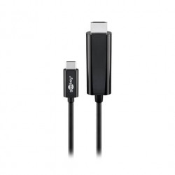 CABLE USBC 30 A HDMI GOOBAY 18M NEGRO