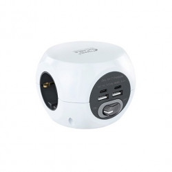 REGLETA 4 TOMAS INTERRUPTOR 14M NANOCABLE BLANCO