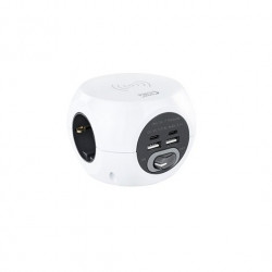REGLETA 4 TOMAS INTERRUPTOR 14M NANOCABLE BLANCO