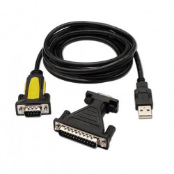 ADAPTADOR USBAM A SERIE RS232 AISENS 18M NEGRO