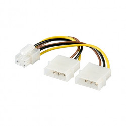 CABLE ALIMENTACION VGA AUXILIAR 2x525 A PCIE 6PIN