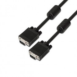 CABLE CON FERRITA SVGA HDB15 AISENS 18M NEGRO