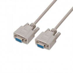 CABLE SERIE RS232 DB9 H H AISENS BEIGE 18M BEIGE