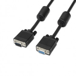 CABLE CON FERRITA SVGA HDB15 AISENS 18M NEGRO