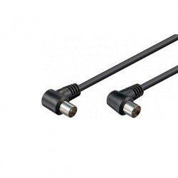 CABLE ANTENA TV GOOBAY 15M ACODADO NEGRO